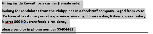 Cashier